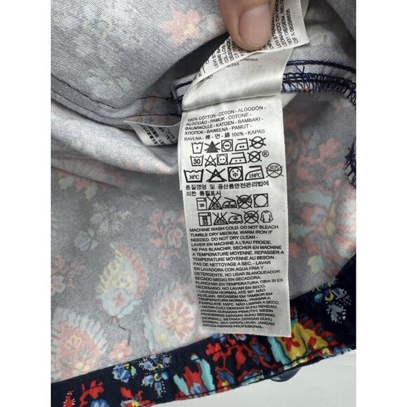 Levi's Women’s Paisley Floral Hooded Zip/Snap Utility Jacket Size Small Colorful - Picture 4 of 12